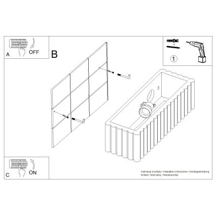 Applique murale RIGATA 1xE27/15W/230V céramique/bleu