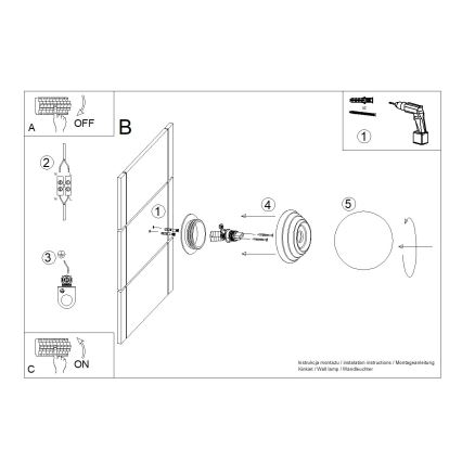 Applique murale de salle de bains ZORI 1xG9/8W/230V IP44 bleue