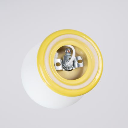 Plafonnier pour salle de bains ZORI 1xG9/8W/230V Ø 12 cm IP44 jaune