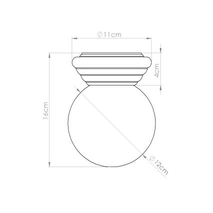 Plafonnier pour salle de bains ZORI 1xG9/8W/230V Ø 12 cm IP44 jaune