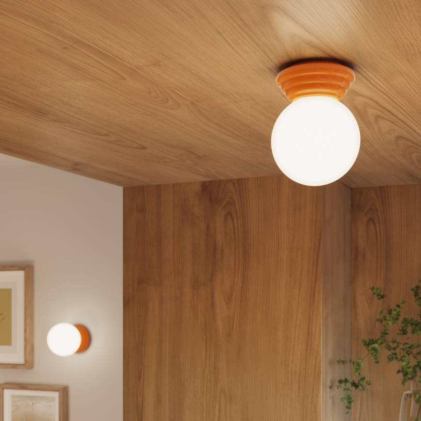 Plafonnier de salle de bains ZORI 1xG9/8W/230V Ø 12 cm IP44 orange