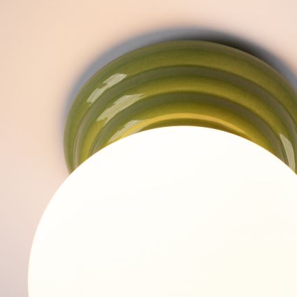 Plafonnier de salle de bains ZORI 1 x G9, 8 W, 230 V, Ø 12 cm, IP44, vert