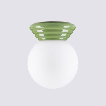 Plafonnier de salle de bains ZORI 1 x G9, 8 W, 230 V, Ø 12 cm, IP44, vert