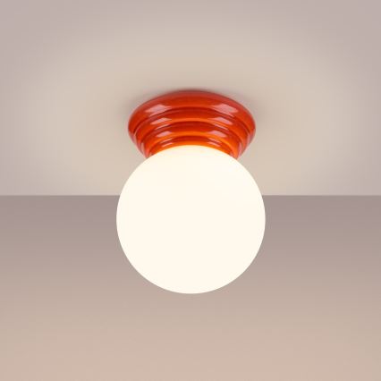 Plafonnier de salle de bains ZORI 1xG9/8W/230V Ø 12 cm IP44 rose