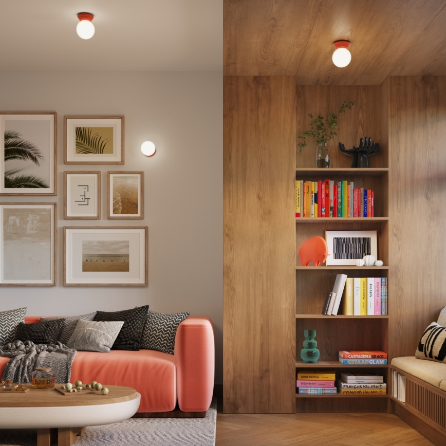 Plafonnier de salle de bains ZORI 1xG9/8W/230V Ø 12 cm IP44 rose