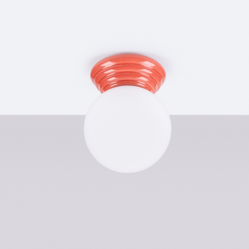 Plafonnier de salle de bains ZORI 1xG9/8W/230V Ø 12 cm IP44 rose