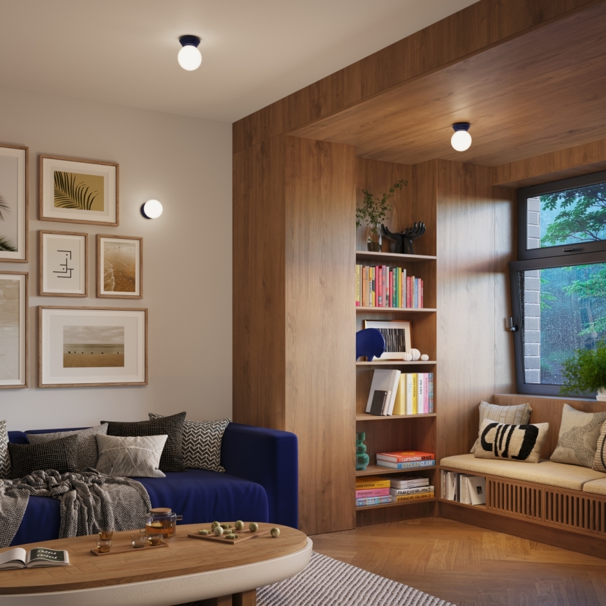 Plafonnier de salle de bains ZORI 1xG9/8W/230V Ø 12 cm IP44 bleu