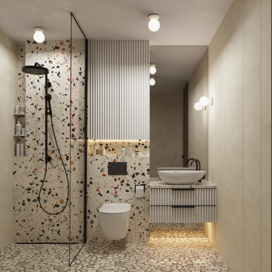 Plafonnier de salle de bains ZORI 1xG9/8W/230V Ø 12 cm IP44 blanc