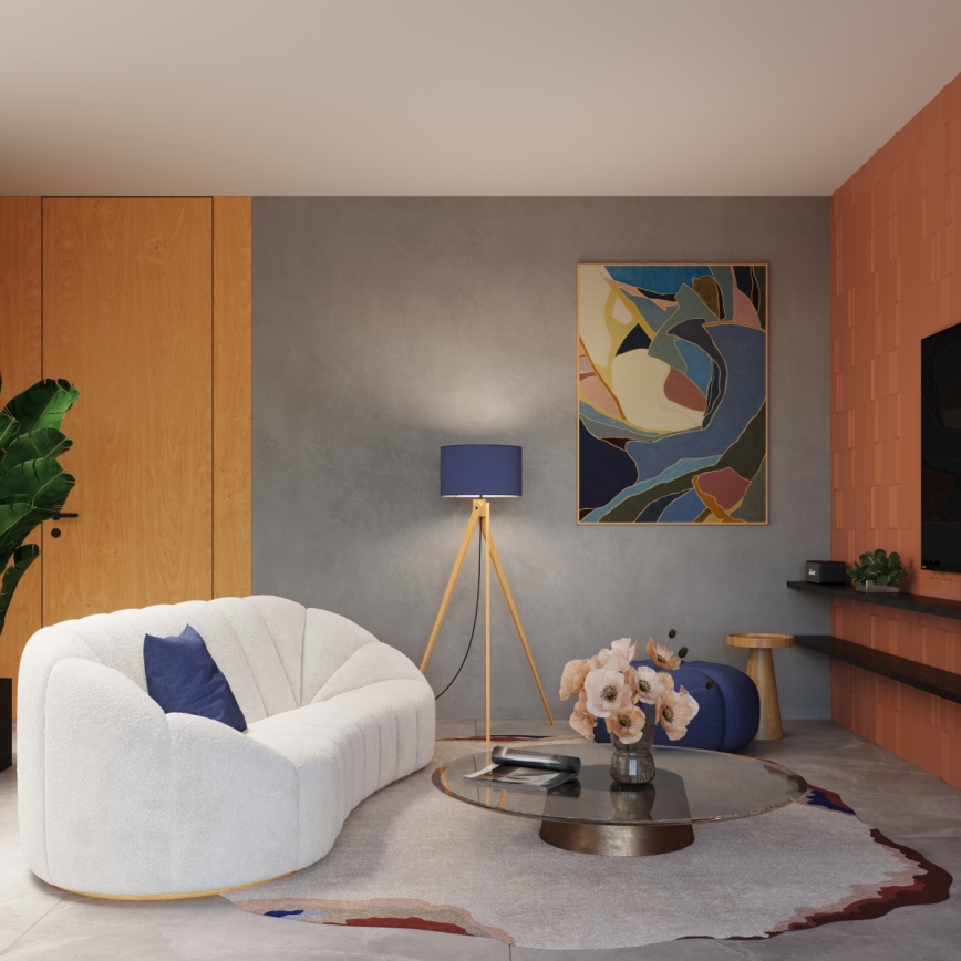 Lampadaire NATT 1xE27/15W/230V bleu