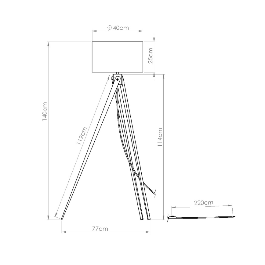 Lampadaire NATT 1xE27/15W/230V bleu