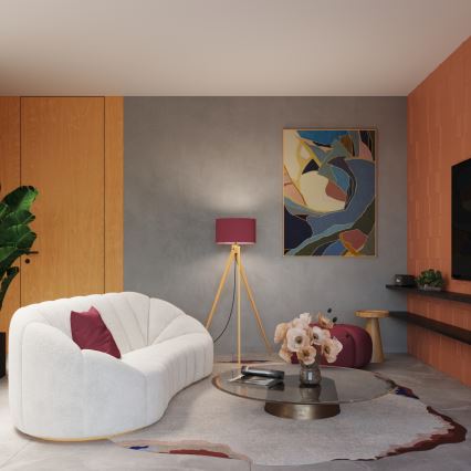 Lampadaire NATT 1xE27/15W/230V rouge