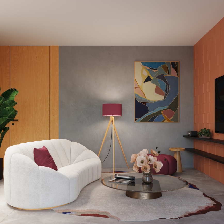 Lampadaire NATT 1xE27/15W/230V rouge