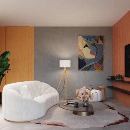 Lampadaire NATT 1xE27/15W/230V blanc