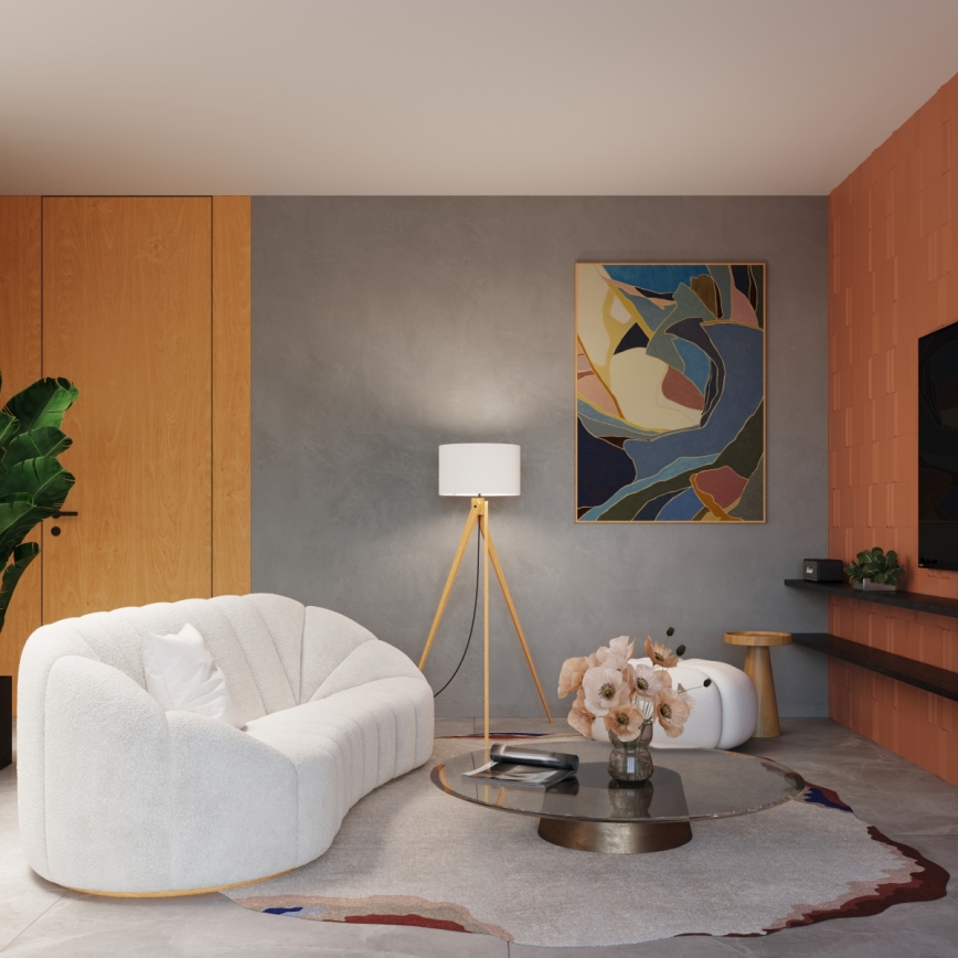 Lampadaire NATT 1xE27/15W/230V blanc