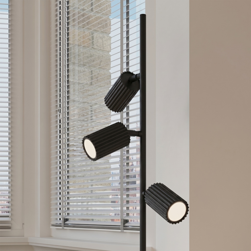 Lampadaire KARBON 3xGU10/10W/230V noir
