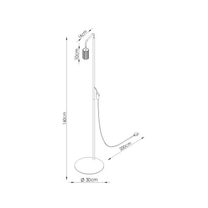 Lampadaire KARBON 1xGU10/10W/230V crème