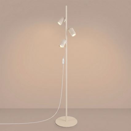 Lampadaire KARBON 3xGU10/10W/230V crème