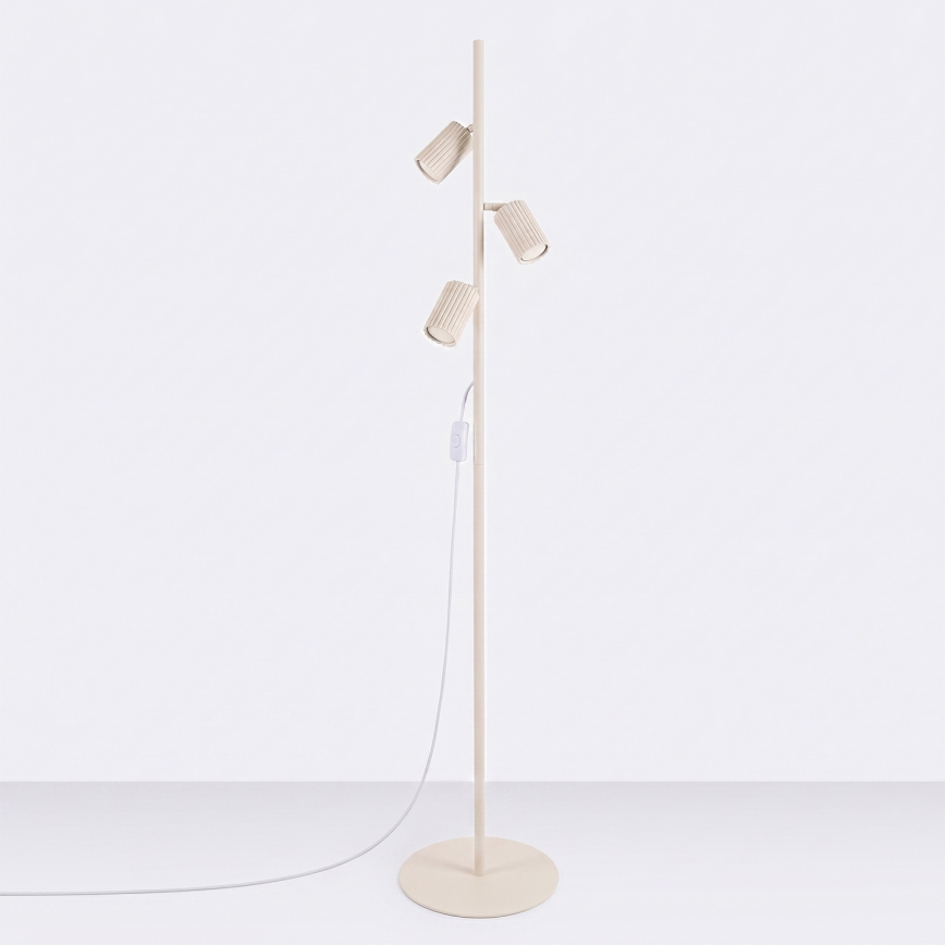 Lampadaire KARBON 3xGU10/10W/230V crème
