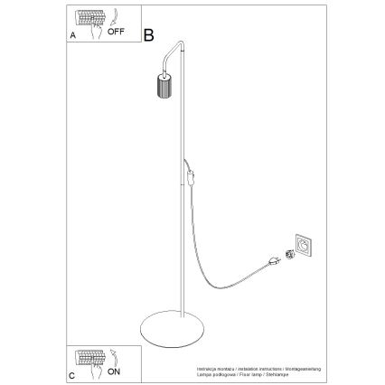 Lampadaire KARBON 1xGU10/10W/230V vert