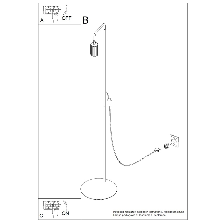 Lampadaire KARBON 1xGU10/10W/230V vert