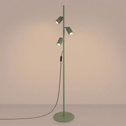 Lampadaire KARBON 3x GU10 10 W / 230 V vert