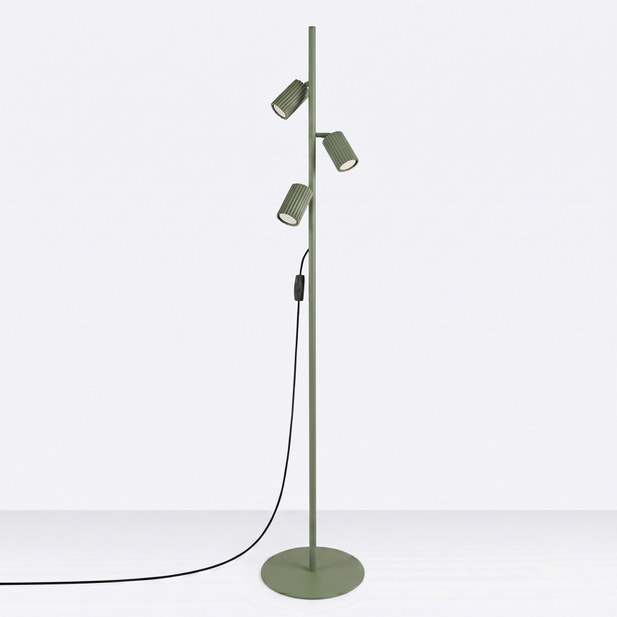 Lampadaire KARBON 3x GU10 10 W / 230 V vert