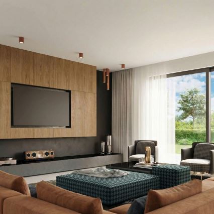Spot LAGOS 1xGU10/10W/230V 20 cm marron