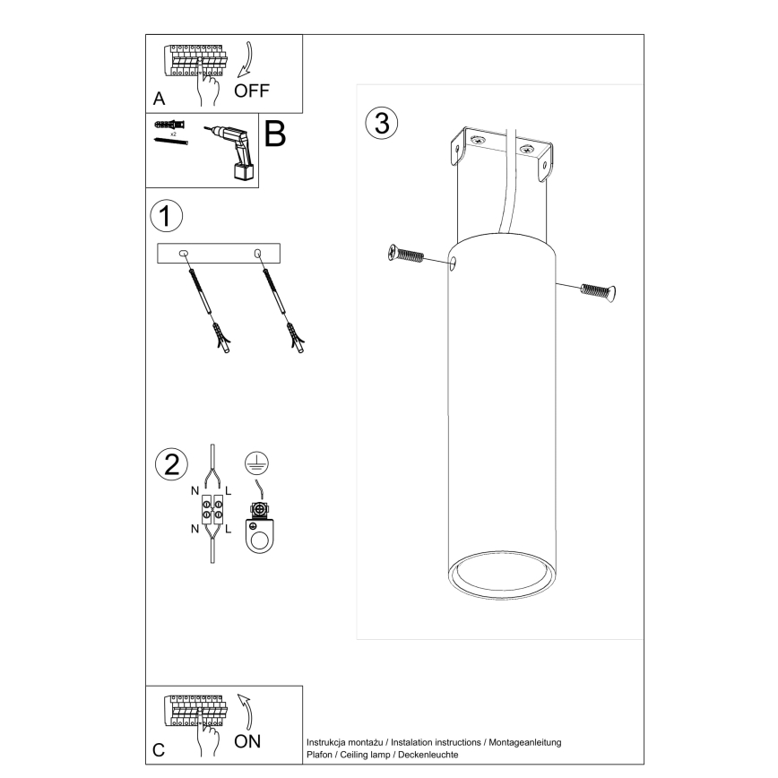 Spot LAGOS 1xGU10/10W/230V 20 cm marron