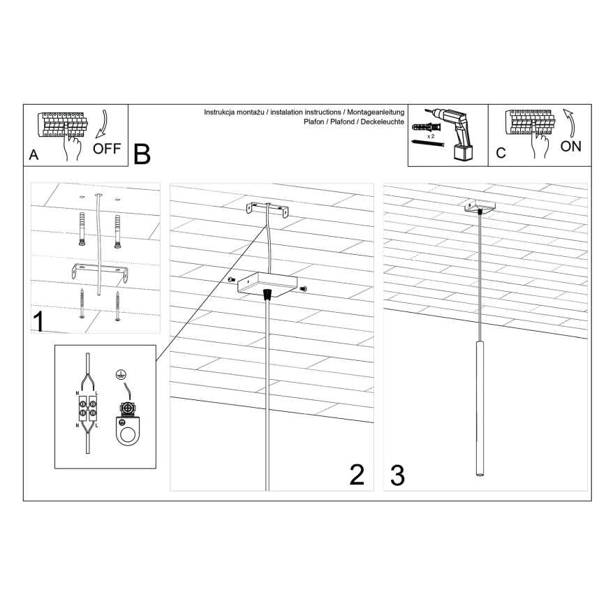 Suspension sur câble PASTELO 1xG9/8W/230V taupe