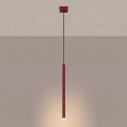 Suspension sur câble PASTELO 1xG9/8W/230V rouge