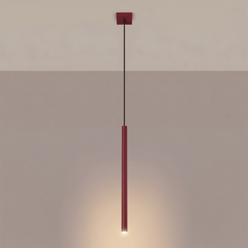 Suspension sur câble PASTELO 1xG9/8W/230V rouge