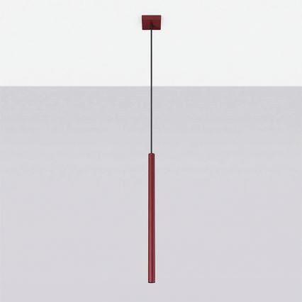 Suspension sur câble PASTELO 1xG9/8W/230V rouge