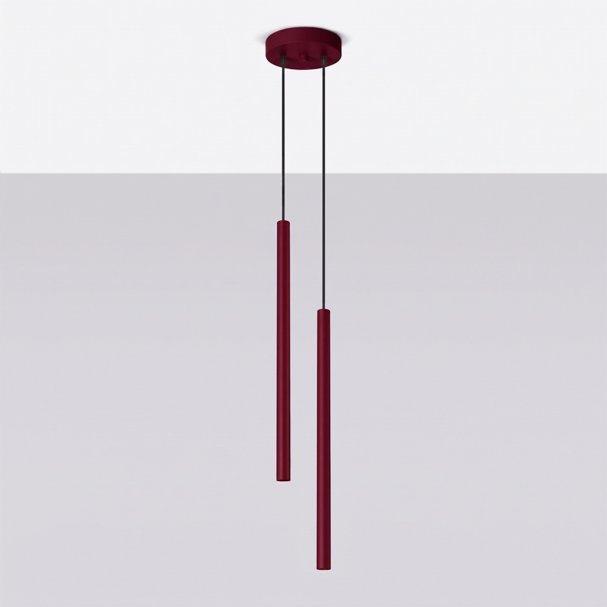 Suspension sur câble PASTELO 2xG9/8W/230V rouge
