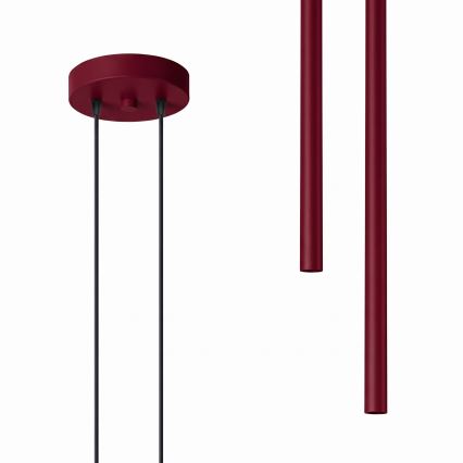 Suspension sur câble PASTELO 2xG9/8W/230V rouge