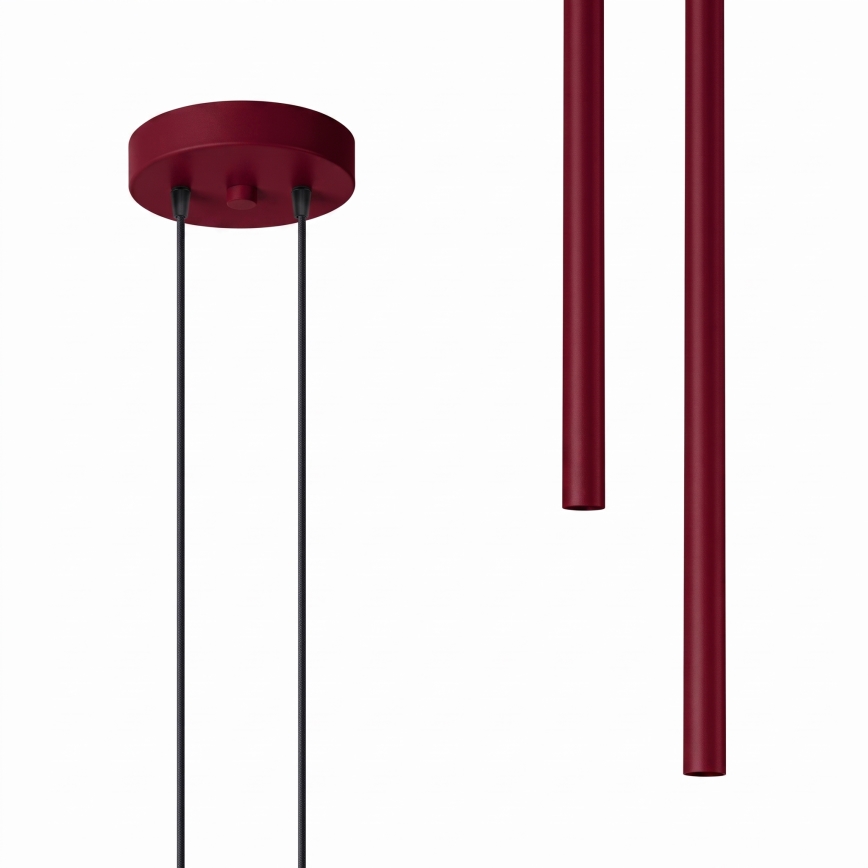 Suspension sur câble PASTELO 2xG9/8W/230V rouge