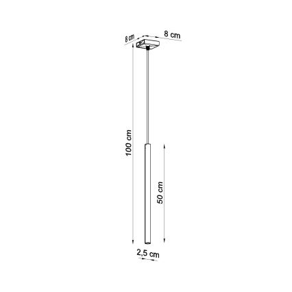 Suspension sur câble PASTELO 1xG9/8W/230V bleu