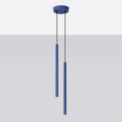Suspension sur câble PASTELO 2xG9/8W/230V bleu