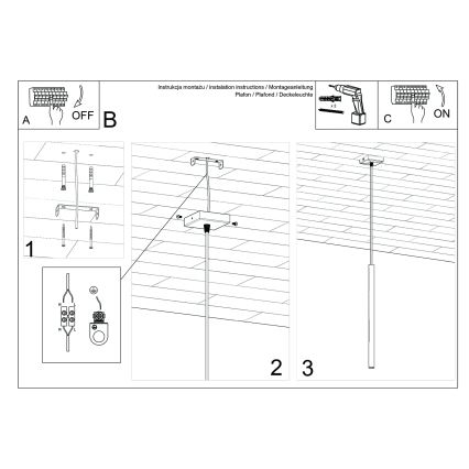Suspension à câble PASTELO 1xG9/8W/230V rose