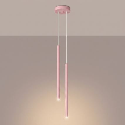 Suspension sur câble PASTELO 2xG9/8W/230V rose