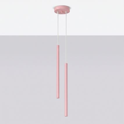 Suspension sur câble PASTELO 2xG9/8W/230V rose