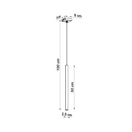 Suspension sur câble PASTELO 1xG9/8W/230V verte