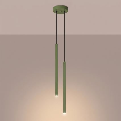 Suspension sur câble PASTELO, 2x G9/8W/230V, verte