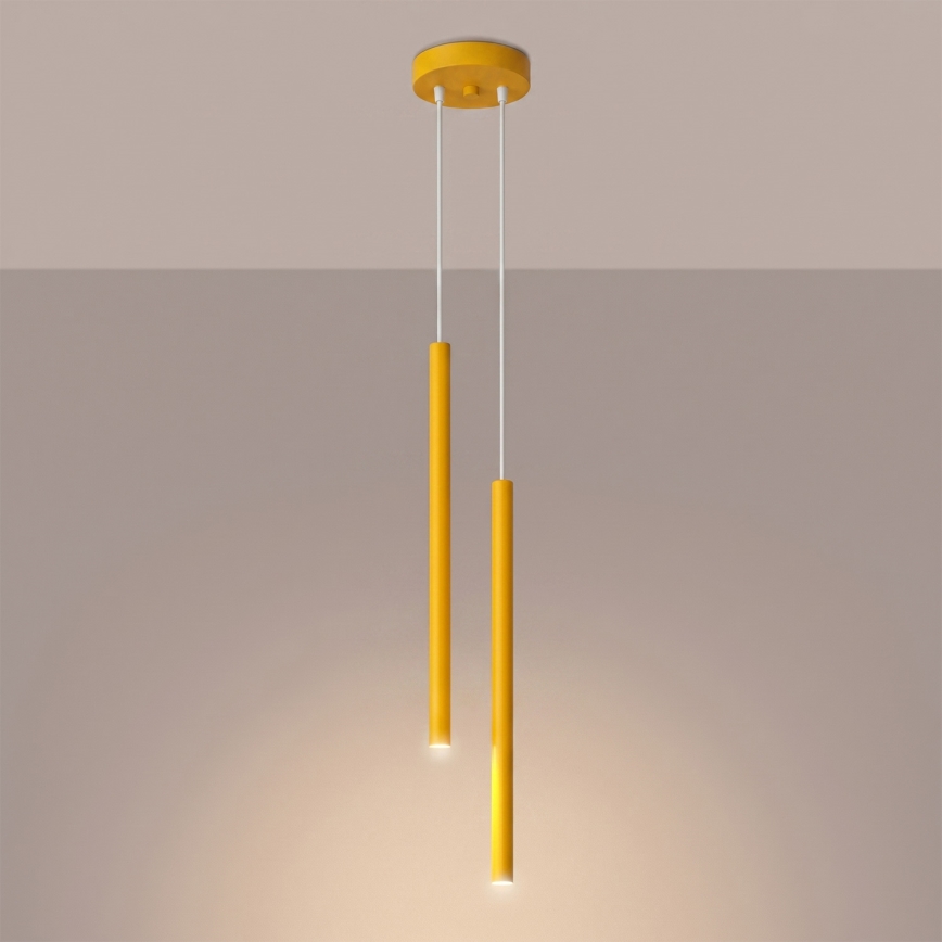 Suspension à câble PASTELO 2xG9/8W/230V, jaune