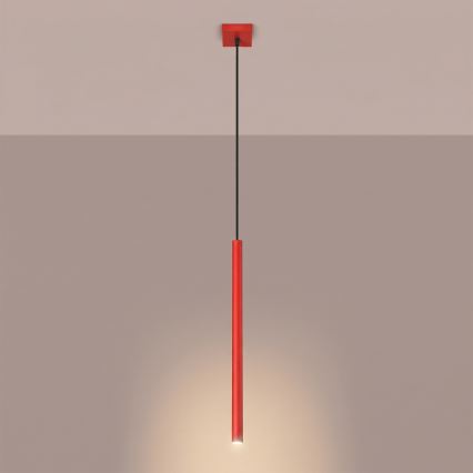 Suspension sur câble PASTELO 1xG9/8W/230V rouge
