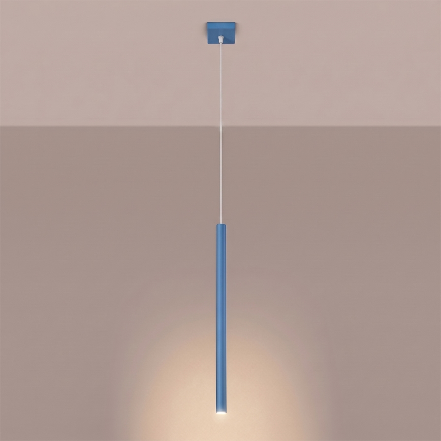 Suspension sur câble PASTELO 1xG9/8W/230V bleue