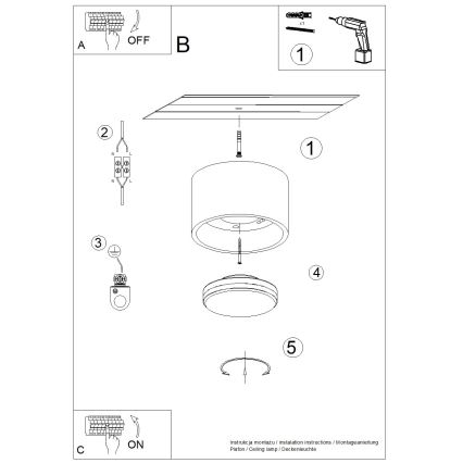 Spot MODO 1xGX53/10W/230V bleu