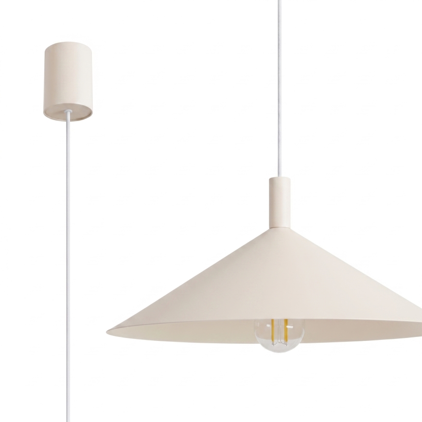 Suspension sur câble NOX 1xE27/15W/230V, crème