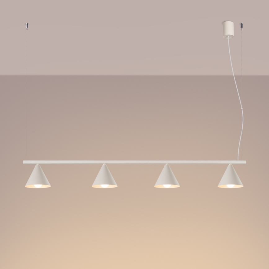 Suspension à câble NOX 4xE14/10W/230V crème