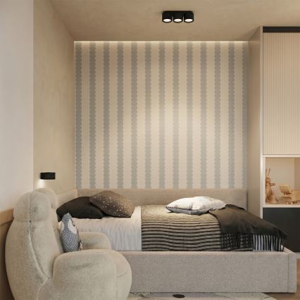 Applique murale AURA 1xGX53/10W/230V noire