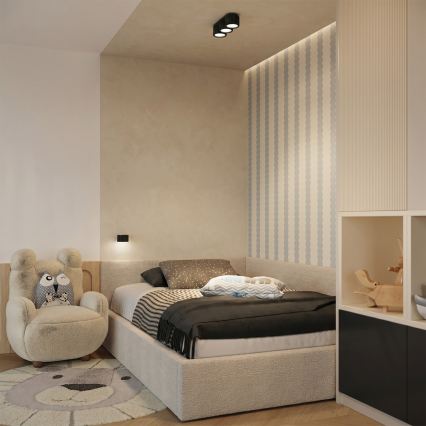Applique murale AURA 1xGX53/10W/230V noire